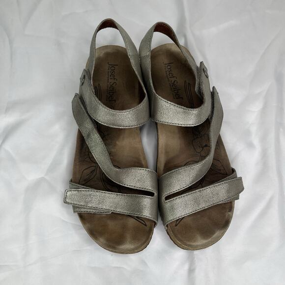 Josef Seibel Tonga 25 Size EU42/US 11 Gold/Silver Comfort Sandals Summer, Spring - Picture 1 of 8